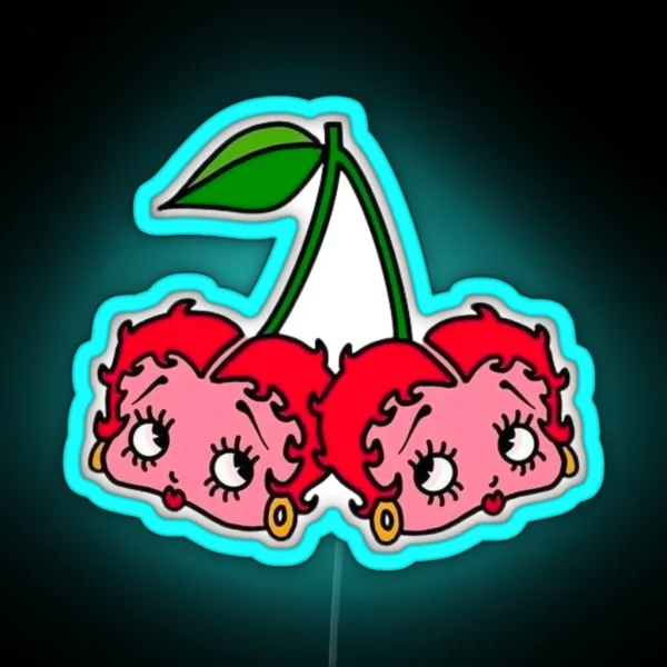 Betty Boop Cherries RGB Neon Sign