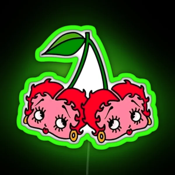 Betty Boop Cherries RGB Neon Sign