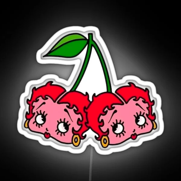 Betty Boop Cherries RGB Neon Sign
