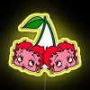 RGB neon LED Betty Boop cherry blossom art display sign