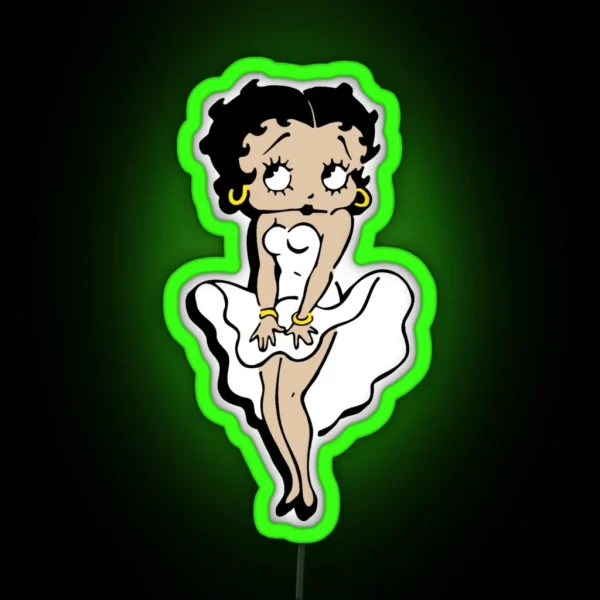 Betty Boop Marylin Monroe Dress Pop Art RGB Neon Sign