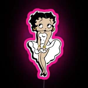 Betty Boop Marylin Monroe Dress Pop Art RGB Neon Sign