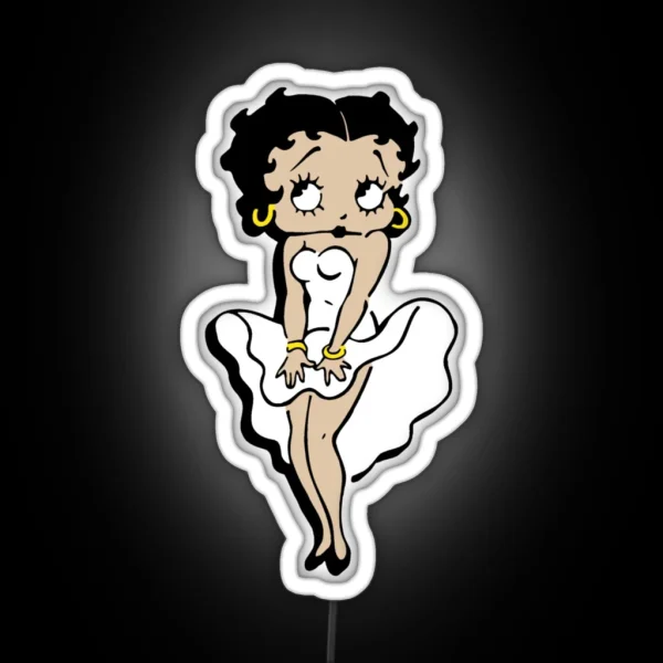Betty Boop Marylin Monroe Dress Pop Art RGB Neon Sign