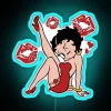 Vibrant retro style Betty Boop RGB LED neon wall decoration