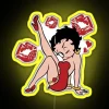 RGB Led Canvas Art Display Featuring Retro Style Animated Betty Boop