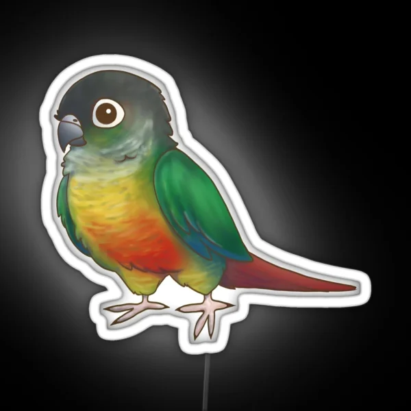 Beware The T Rex Yellows Sided Green Cheek Conure RGB Neon Sign