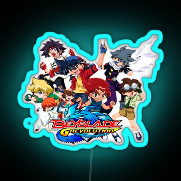 Beyblade G Revolution Characters HD RGB Neon Sign