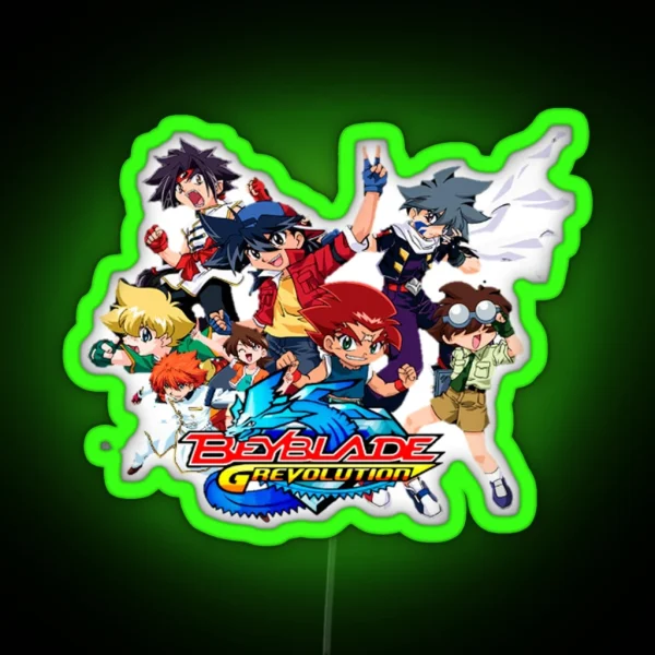Beyblade G Revolution Characters HD RGB Neon Sign