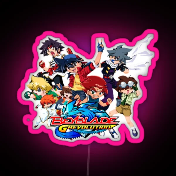 Beyblade G Revolution Characters HD RGB Neon Sign