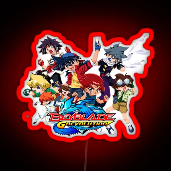 Beyblade G Revolution Characters HD RGB Neon Sign