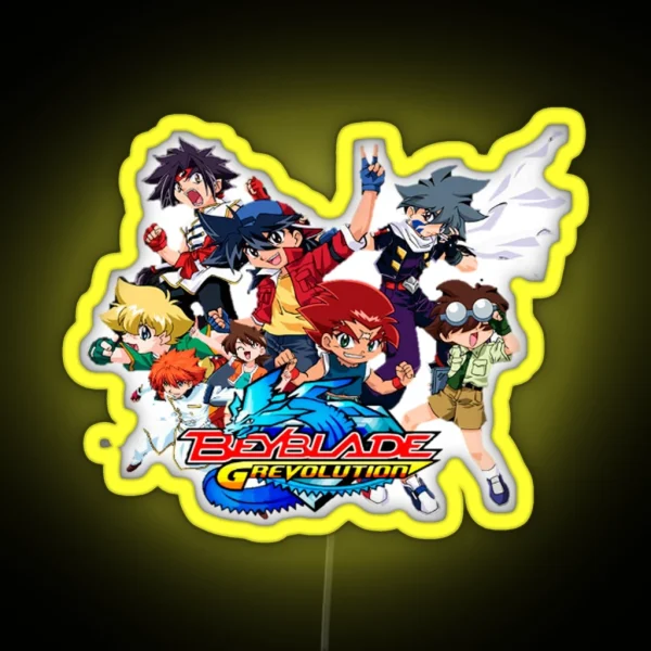Beyblade G Revolution Characters HD RGB Neon Sign