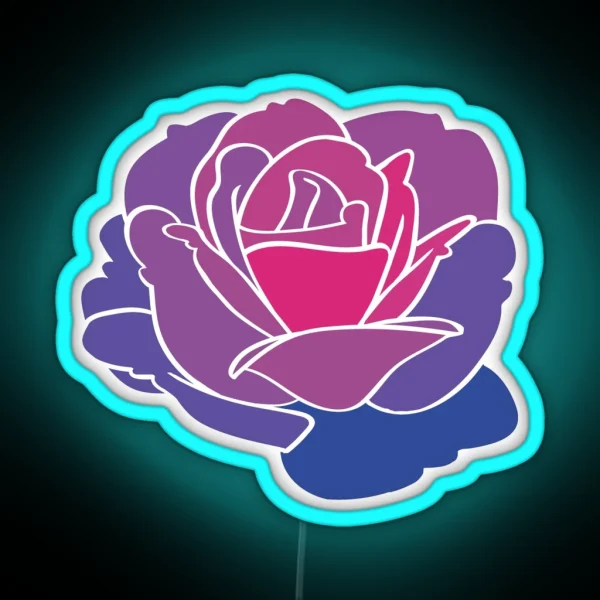 Bi Pride Rose RGB Neon Sign