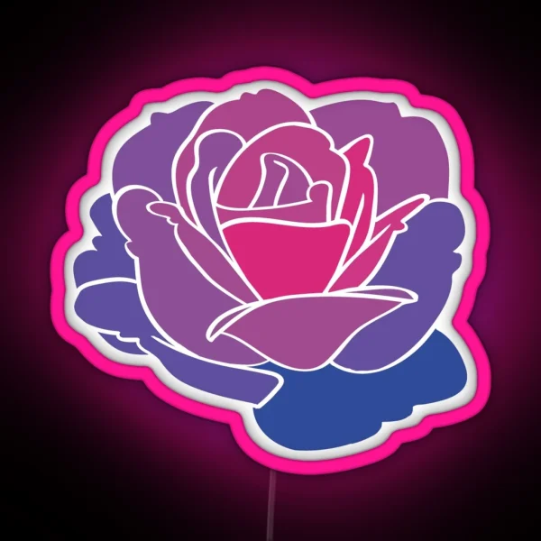 Bi Pride Rose RGB Neon Sign