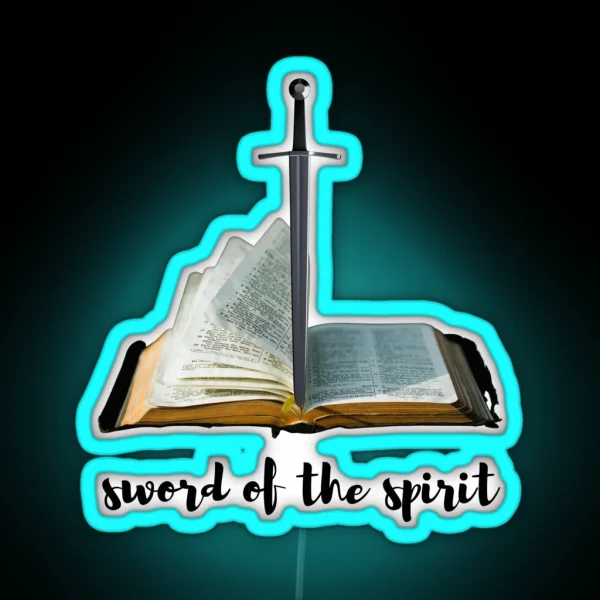 Bible Sword Of The Spirit RGB Neon Sign