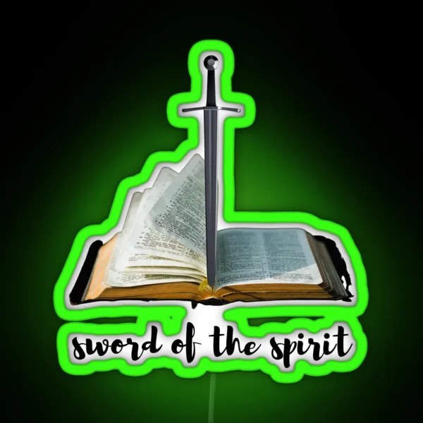 Bible Sword Of The Spirit RGB Neon Sign