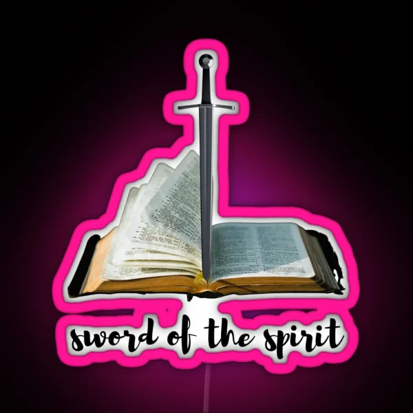 Bible Sword Of The Spirit RGB Neon Sign