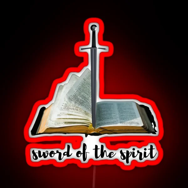 Bible Sword Of The Spirit RGB Neon Sign