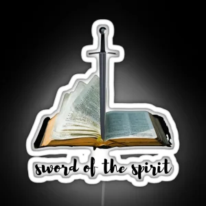 Bible Sword Of The Spirit RGB Neon Sign