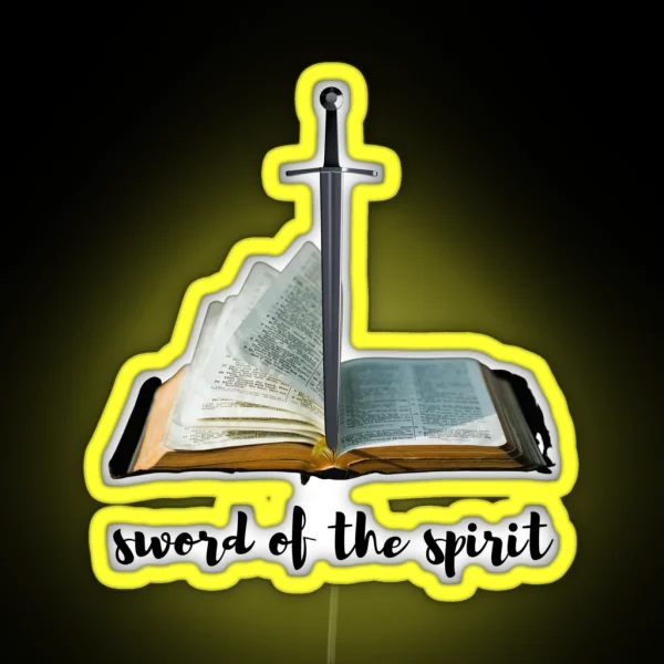 Bible Sword Of The Spirit RGB Neon Sign