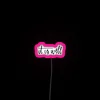 Glowing LED neon sign featuring a scripture from the Bible