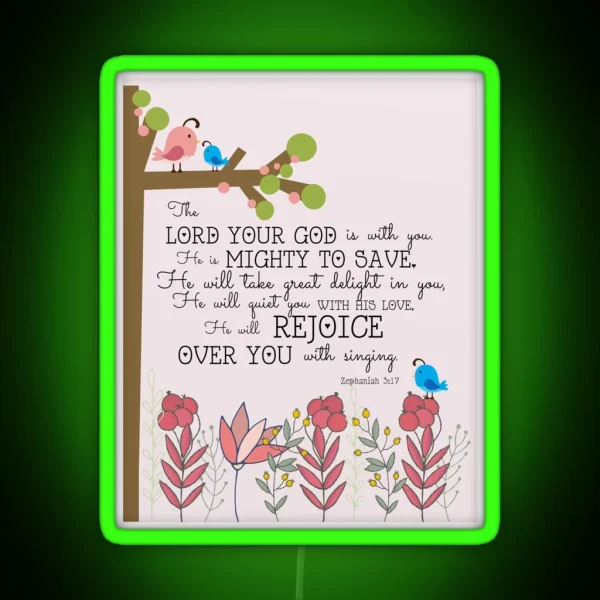 Bible Verse Phone Wallets RGB Neon Sign