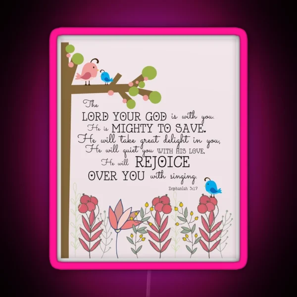 Bible Verse Phone Wallets RGB Neon Sign