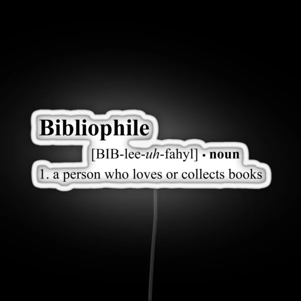 Bibliophile Definition RGB Neon Sign