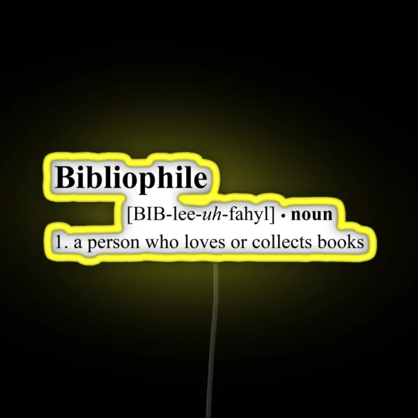 Bibliophile Definition RGB Neon Sign