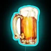 Vibrant RGB neon bar decor with unique bier pattern design