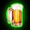 Vibrant Neon Bier Pattern Sign Adds Edgy Decorative Home Ambiance