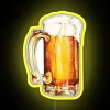 Vibrant RGB neon bar decor with customizable bier pattern design.