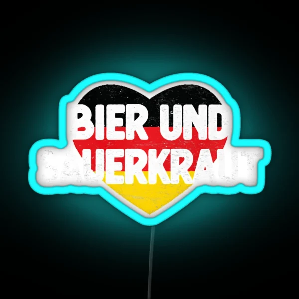 Bier Und Sauerkraut Oktoberfest Premium RGB Neon Sign