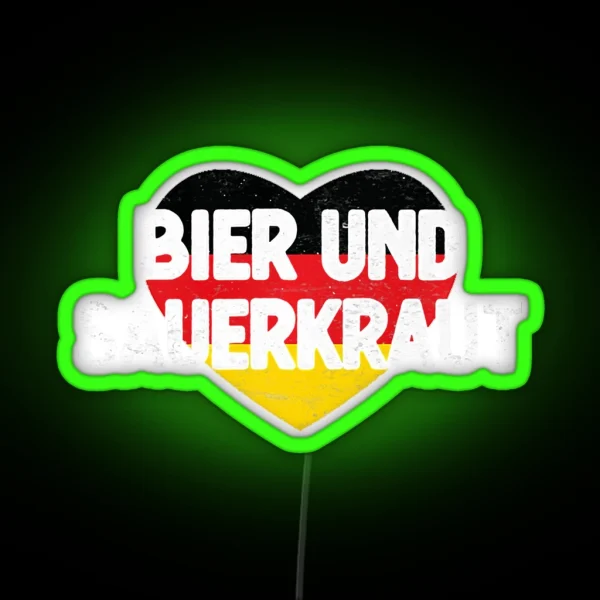 Bier Und Sauerkraut Oktoberfest Premium RGB Neon Sign