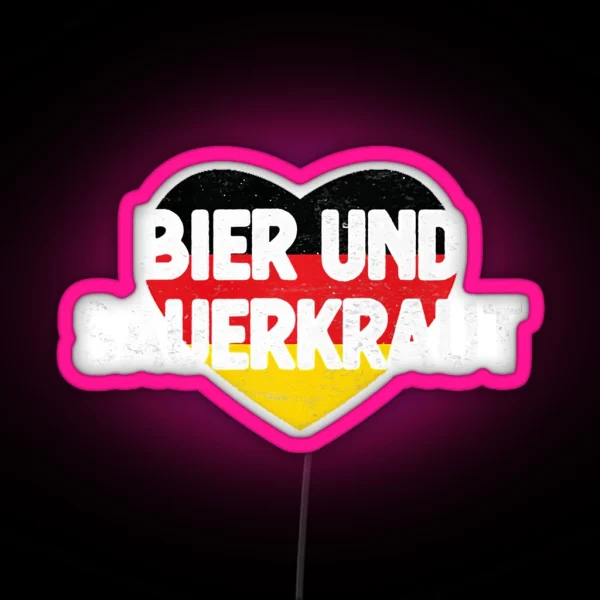 Bier Und Sauerkraut Oktoberfest Premium RGB Neon Sign