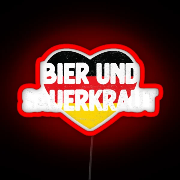 Bier Und Sauerkraut Oktoberfest Premium RGB Neon Sign