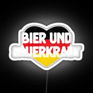 Bier Und Sauerkraut Oktoberfest Premium RGB Neon Sign