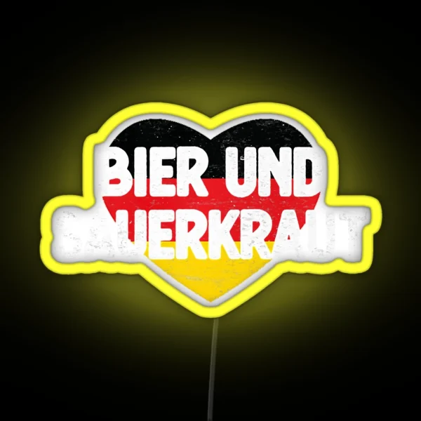 Bier Und Sauerkraut Oktoberfest Premium RGB Neon Sign