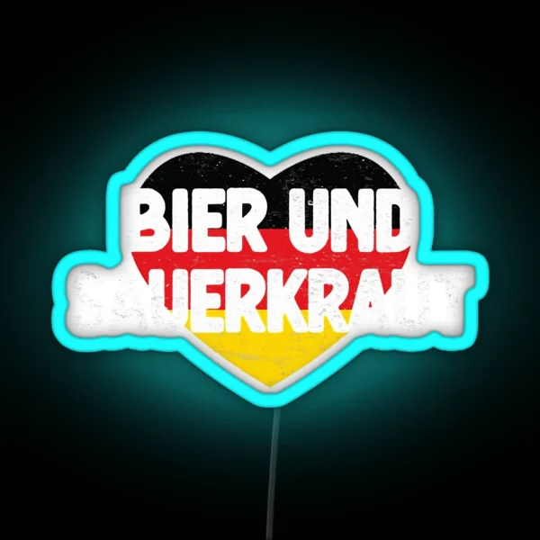 Bier Und Sauerkraut Oktoberfest RGB Neon Sign