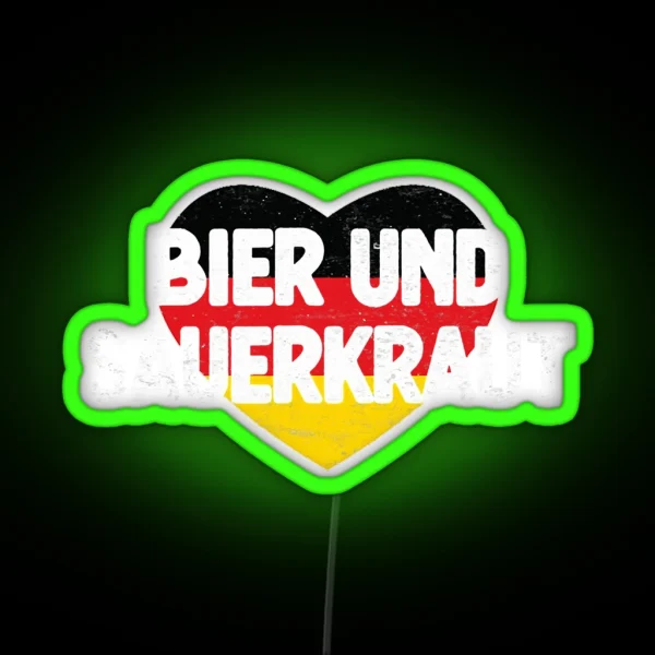 Bier Und Sauerkraut Oktoberfest RGB Neon Sign