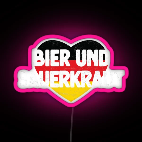 Bier Und Sauerkraut Oktoberfest RGB Neon Sign