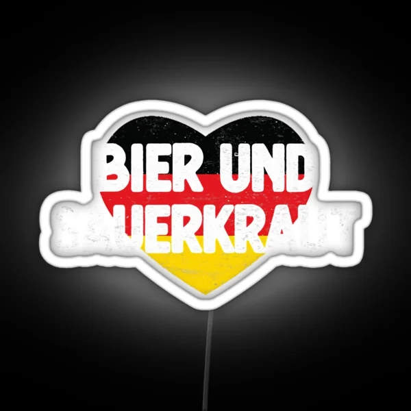Bier Und Sauerkraut Oktoberfest RGB Neon Sign