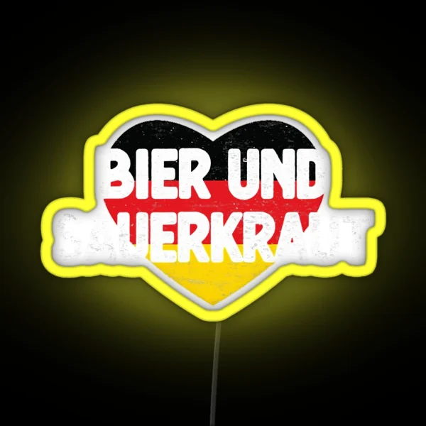 Bier Und Sauerkraut Oktoberfest RGB Neon Sign