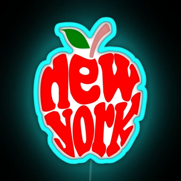 Big Apple New York RGB Neon Sign
