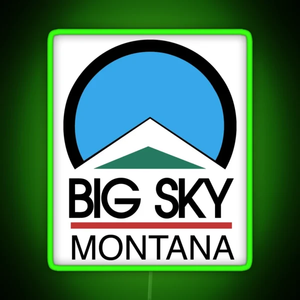 Big Sky Resort Montana RGB Neon Sign