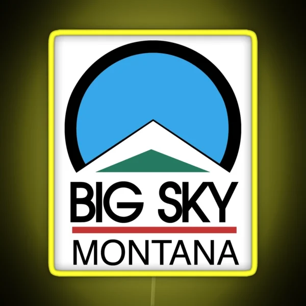 Big Sky Resort Montana RGB Neon Sign