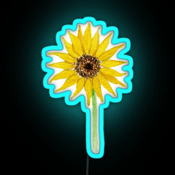 Big Sunflower RGB Neon Sign