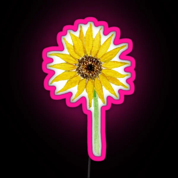 Big Sunflower RGB Neon Sign