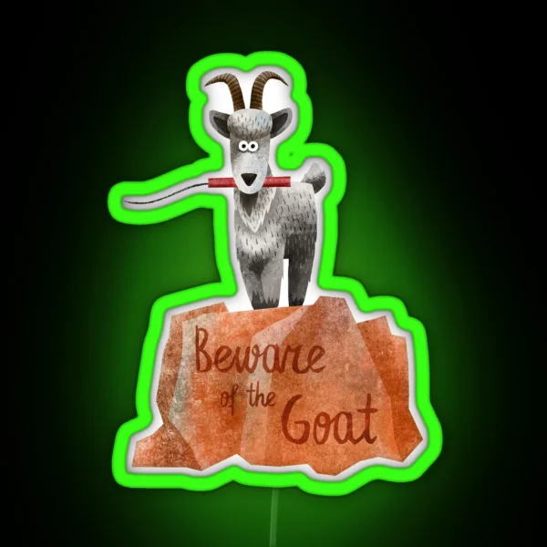 Big Thunder Mountain Railroad Train Beware Of The Goat Dynamite Is A Blast RGB Neon Sign