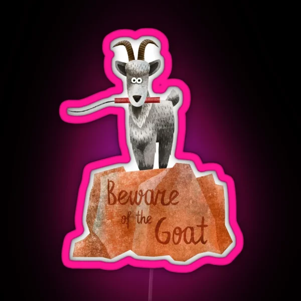 Big Thunder Mountain Railroad Train Beware Of The Goat Dynamite Is A Blast RGB Neon Sign