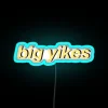 Neon Big Yikes Sign in Vibrant RGB Colorful Electric Glow